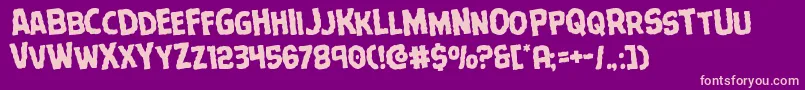 Terrorbabblerotate Font – Pink Fonts on Purple Background