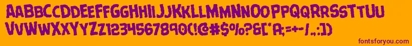 Terrorbabblerotate Font – Purple Fonts on Orange Background