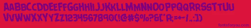 Terrorbabblerotate Font – Purple Fonts on Red Background