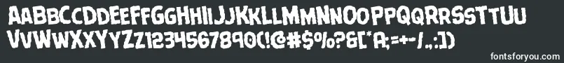 Terrorbabblerotate Font – White Fonts on Black Background
