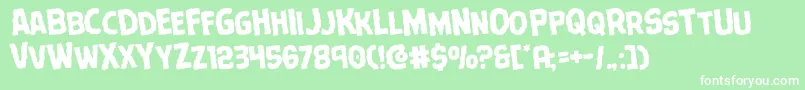 Terrorbabblerotate Font – White Fonts on Green Background