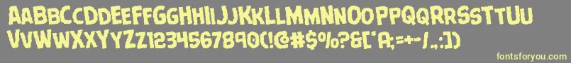 Terrorbabblerotate Font – Yellow Fonts on Gray Background