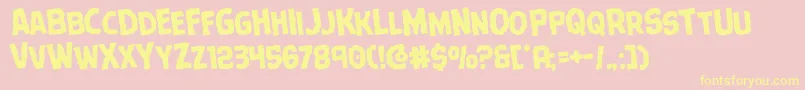 Terrorbabblerotate Font – Yellow Fonts on Pink Background