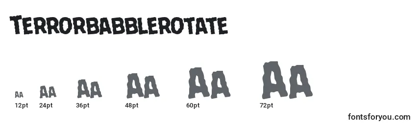 Terrorbabblerotate Font Sizes