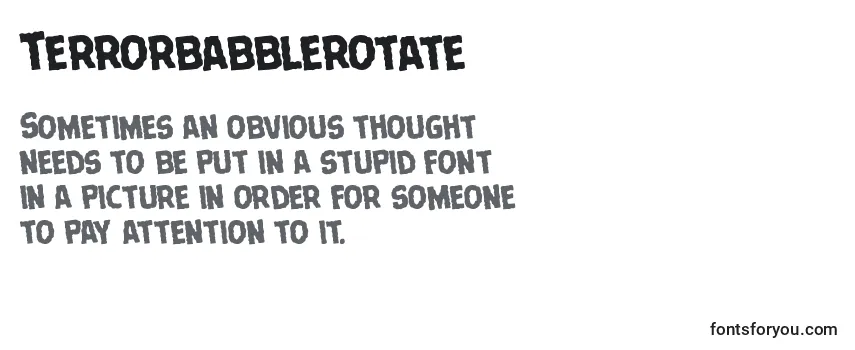 Шрифт Terrorbabblerotate