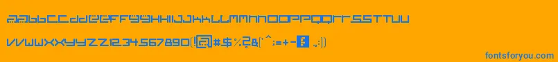 フォントTistoFont – オレンジの背景に青い文字