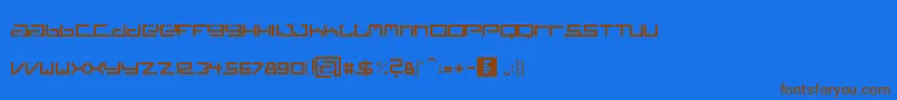 TistoFont Font – Brown Fonts on Blue Background