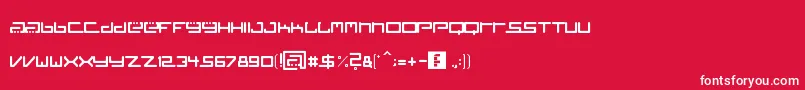 TistoFont Font – White Fonts on Red Background