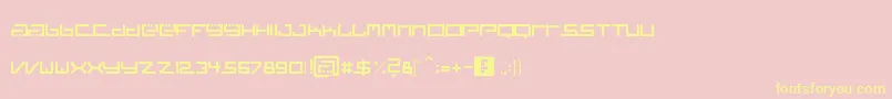 TistoFont Font – Yellow Fonts on Pink Background