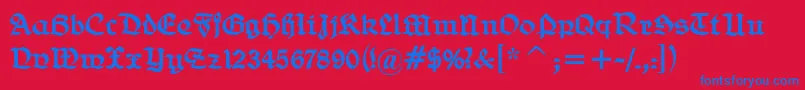 BelweGotisch Font – Blue Fonts on Red Background