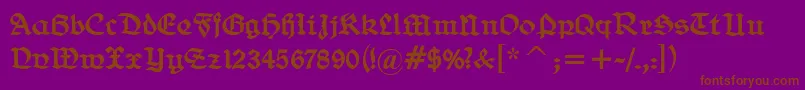 BelweGotisch Font – Brown Fonts on Purple Background