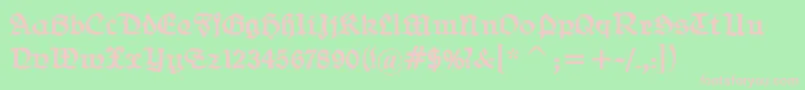 BelweGotisch Font – Pink Fonts on Green Background