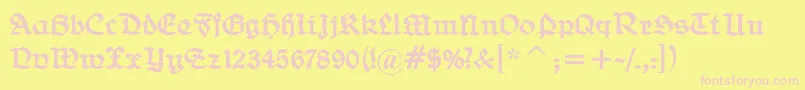 BelweGotisch Font – Pink Fonts on Yellow Background