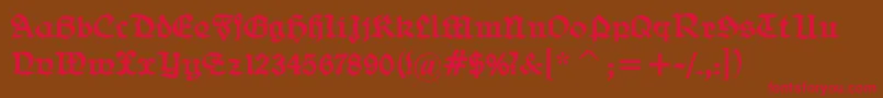 BelweGotisch Font – Red Fonts on Brown Background