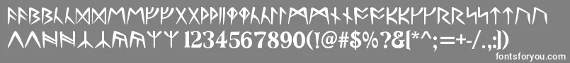 UltimaRunesAllCaps Font – White Fonts on Gray Background