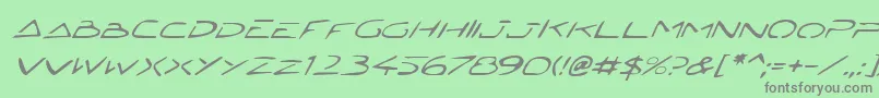 Jetech2i Font – Gray Fonts on Green Background