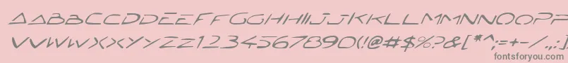 Jetech2i-Schriftart – Graue Schriften auf rosa Hintergrund
