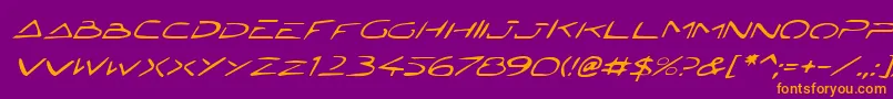 Jetech2i Font – Orange Fonts on Purple Background