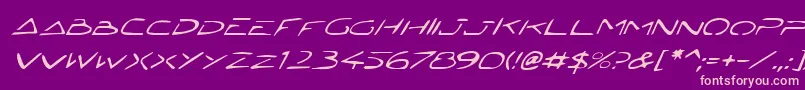 Jetech2i Font – Pink Fonts on Purple Background