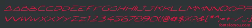 Jetech2i Font – Red Fonts on Black Background