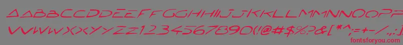 Jetech2i Font – Red Fonts on Gray Background
