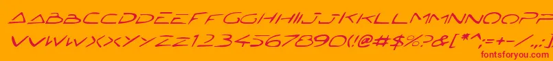 Jetech2i Font – Red Fonts on Orange Background