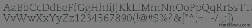 CaecilialtstdLight-Schriftart – Schwarze Schriften auf grauem Hintergrund