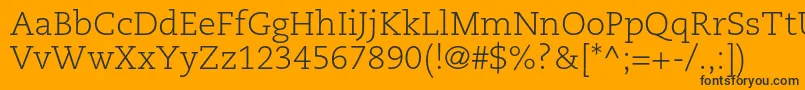 CaecilialtstdLight Font – Black Fonts on Orange Background