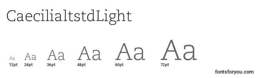 CaecilialtstdLight Font Sizes