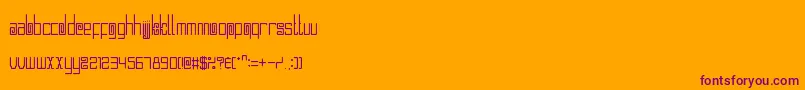 Czcionka Mlungker – fioletowe czcionki na pomarańczowym tle