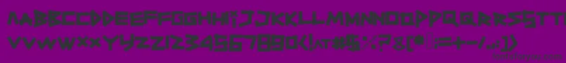 Titiktapettf-Schriftart – Schwarze Schriften auf violettem Hintergrund