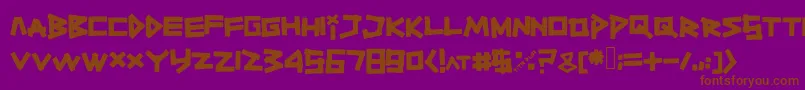 Titiktapettf Font – Brown Fonts on Purple Background