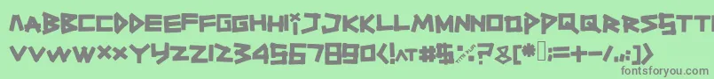 Titiktapettf Font – Gray Fonts on Green Background