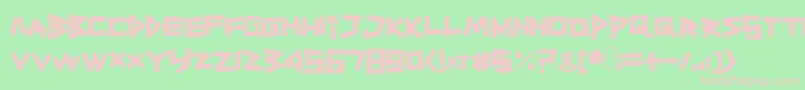 Fonte Titiktapettf – fontes rosa em um fundo verde