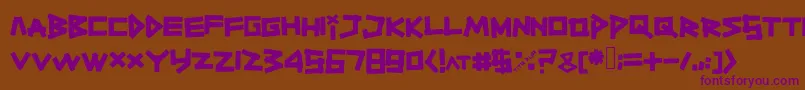 Titiktapettf Font – Purple Fonts on Brown Background