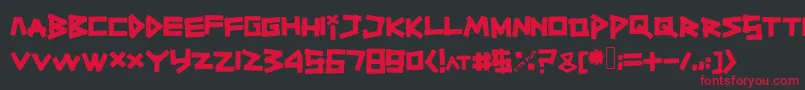 Titiktapettf-fontti – punaiset fontit mustalla taustalla