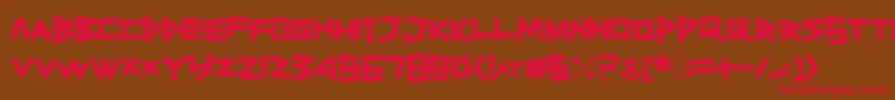 Titiktapettf Font – Red Fonts on Brown Background