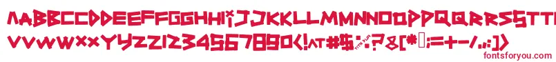 Titiktapettf-fontti – punaiset fontit valkoisella taustalla