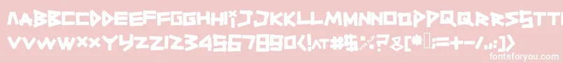 Titiktapettf-fontti – valkoiset fontit vaaleanpunaisella taustalla