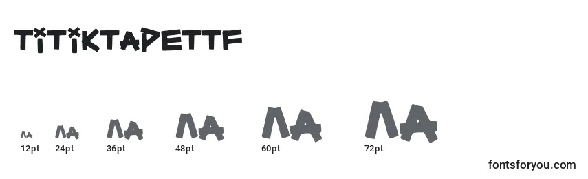 Размеры шрифта Titiktapettf
