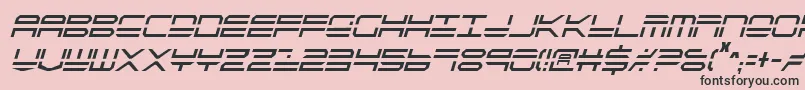 Шрифт QuickstrikeItalicCondensed – чёрные шрифты на розовом фоне