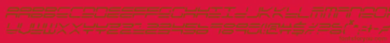 Czcionka QuickstrikeItalicCondensed – brązowe czcionki na czerwonym tle