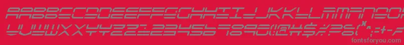 Police QuickstrikeItalicCondensed – polices grises sur fond rouge