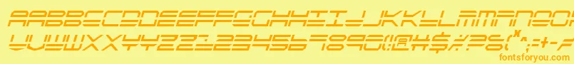 Шрифт QuickstrikeItalicCondensed – оранжевые шрифты на жёлтом фоне