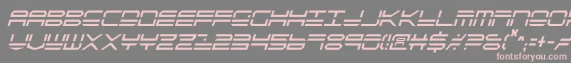 Шрифт QuickstrikeItalicCondensed – розовые шрифты на сером фоне