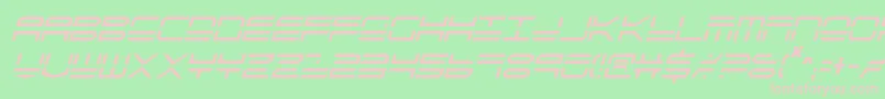 Шрифт QuickstrikeItalicCondensed – розовые шрифты на зелёном фоне