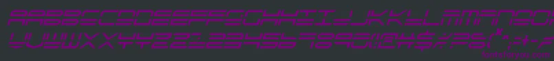 Шрифт QuickstrikeItalicCondensed – фиолетовые шрифты на чёрном фоне