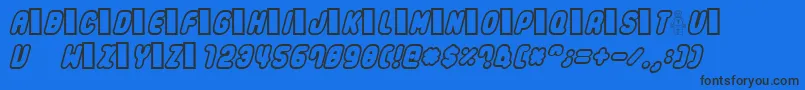 Legothick Font – Black Fonts on Blue Background