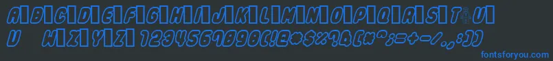 Legothick Font – Blue Fonts on Black Background