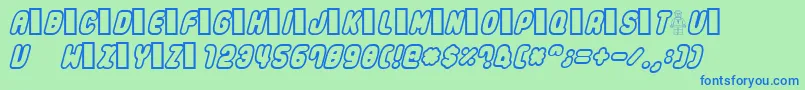 Legothick Font – Blue Fonts on Green Background